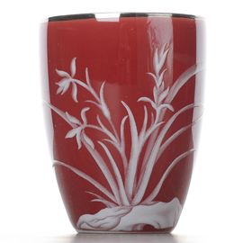 Пиала 45мл "Орхидея", фарфор, ручная роспись (54788)