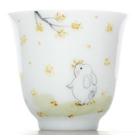 Пиала 50мл "Зайчик", бинчжун фарфор, роспись (54812)-