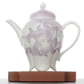 Чайник 140мл "Цзювэйху из Книги гор и морей", фарфор (77451)