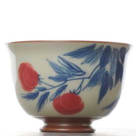 Пиала 125мл "Хурма",  керамика, ручная роспись (54810)-