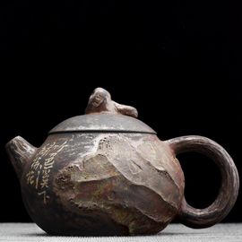 Чайник 190мл "Каллиграфия", цзяньшуйская керамика, мастер Гу Цзингуан (791372)-