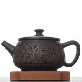 Чайник 210мл "Иероглиф Фу", цзяньшуйская керамика (791377)-