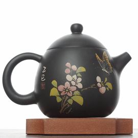 Чайник 240мл "Цветы", цзяньшуйская керамика (791419)
