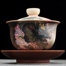 Гайвань 185мл "Цинлун - зеленый дракон", керамика из Цзиндечжень (404634)-