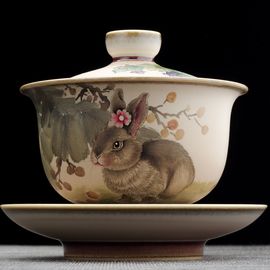 Гайвань 195мл "Кролик", керамика из Цзиндечжень (404636)-