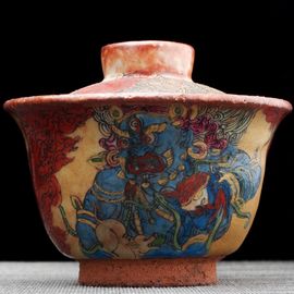 Гайвань 220мл "Черный Цайшэн", керамика из Цзиндэчжэнь (404643)-