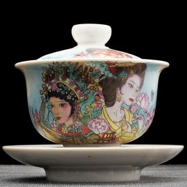 Гайвань 195мл "Хуадань", керамика из Цзиндечжень (404646)-