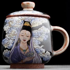 Кружка 390мл "Гуаньинь", керамика из Цзиндечжень (404647)-