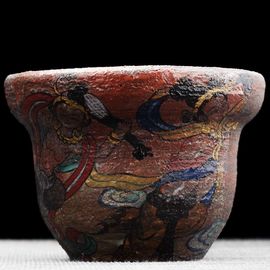 Пиала 95мл "Апсарасы", керамика из Цзиндечжень (404651)-