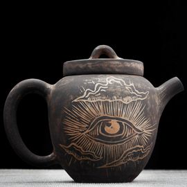 Чайник 200мл "Всевидящее око", цзяньшуйская керамика, мастер Гу Цзингуан (791451)-