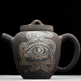 Чайник 185мл "Всевидящее око", цзяньшуйская керамика, мастер Гу Цзингуан (791452)-