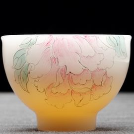 Пиала 105мл "Пион", бинчжун фарфор (54740)-