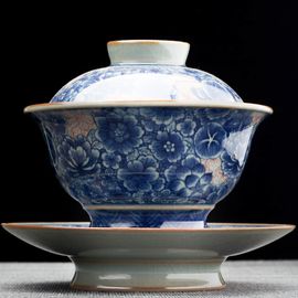 Гайвань 165мл "Ваньхуа", цинхуа и юлихун, керамика из Цзиндечжень (404624)-