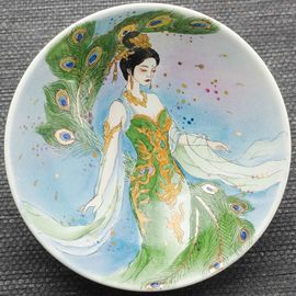 Пиала 120мл "Красавица", фарфор из Цзиндечжень (404673)-