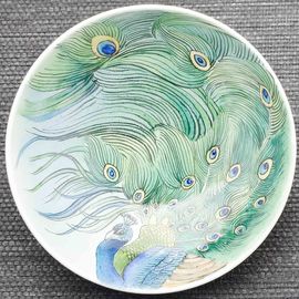 Пиала 115мл "Павлин", фарфор из Цзиндечжень (404699)-