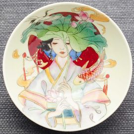 Пиала 115мл "Красавица", фарфор из Цзиндечжень (404698)-