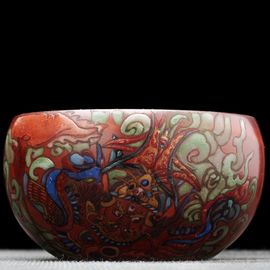 Пиала 140мл "Ваджрабхайрава", керамика из Цзиндечжень (404654)-