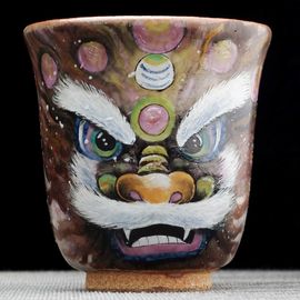 Пиала 175мл "Пробужденный лев", керамика из Цзиндечжень (404663)-