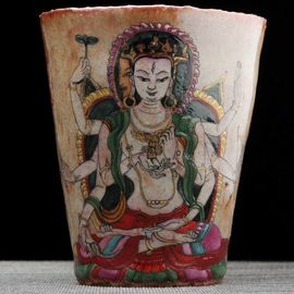 Стакан 340мл "Тысячерукая Гуаньинь", керамика из Цзиндечжень (404667)-