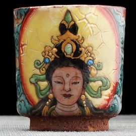 Пиала 80мл "Гуаньинь", керамика из Цзиндечжень (404674)-