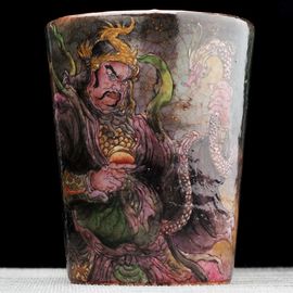 Пиала 250мл "Гуань Му Тянь Ван", керамика из Цзиндечжень (404681)-