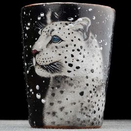 Пиала 265мл "Снежный барс", керамика из Цзиндечжень (404683)-