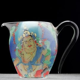 Чахай 300мл "Желтый Цайшэн", стекло, роспись Цзиндечжень (404693)-