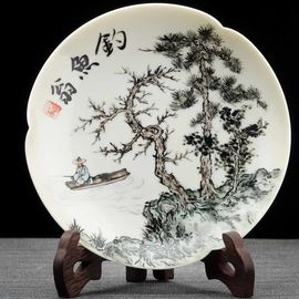 Чайный пруд "Рыбак", фарфор из Цзиндечжэнь (71213)-