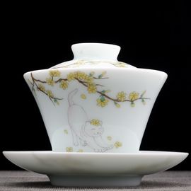 Гайвань 170мл "Котик", фарфор из Цзиндечжень (404709)-