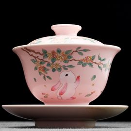 Гайвань 125мл "Зайчик", фарфор из Цзиндечжень (404711)-