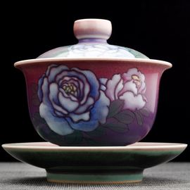 Гайвань 195мл "Пионы", керамика из Цзиндечжень (404721)-