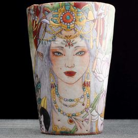 Стакан 520мл "Красавица", керамика из Цзиндечжень (404726)