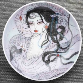 Пиала 115мл "Красавица", фарфор из Цзиндечжень (404727)-