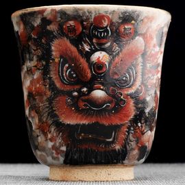 Пиала 170мл "Пробужденный лев", керамика из Цзиндечжень (404730)
