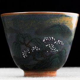 Пиала 90мл "Джонка", керамика из Цзиндечжень (404757)-