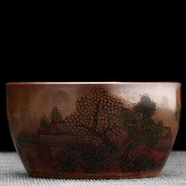 Пиала 70мл "Беседка", керамика из Цзиндечжень (404764)-