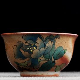 Пиала 60мл "Пион", керамика из Цзиндечжень (404772)