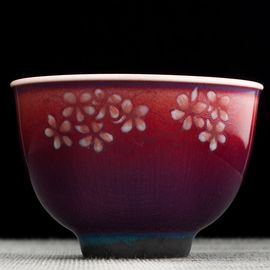Пиала 100мл "Цветы", керамика из Цзиндечжень (404774)