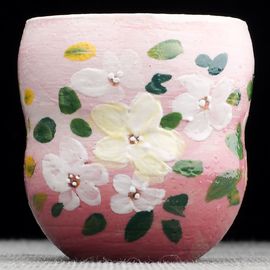 Пиала 60мл "Цветы", керамика из Цзиндечжень (404779)