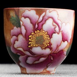 Пиала 65мл "Пион", керамика из Цзиндечжень (404780)