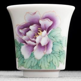 Пиала 90мл "Пион", фарфор из Цзиндечжень (404784)