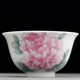 Пиала 90мл "Пион", фарфор из Цзиндечжень (404790)