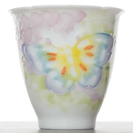 Пиала 75мл "Бабочка", перегородчатая роспись, фарфор (54826)-