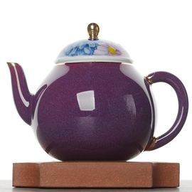 Чайник 185мл "Цветы", керамика Цзюньяо (77459)