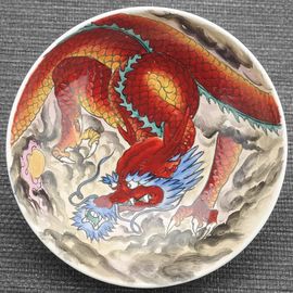 Пиала 110мл "Дракон Тяньлун", фарфор из Цзиндечжень (404801)-