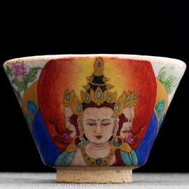 Пиала 175мл "Белая тара", керамика из Цзиндечжень (404810)-