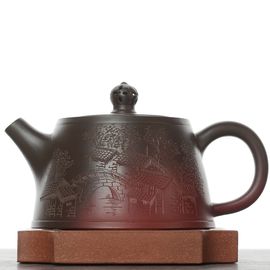 Чайник 180мл "Город", исинская глина, мастер Вэй Хайянь (790005)-