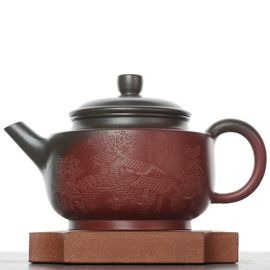 Чайник 200мл "Город", исинская глина, мастер Вэй Хайянь (7900192)-