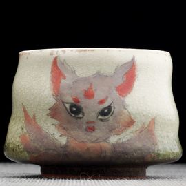 Пиала 80мл "Лисичка", керамика из Цзиндечжень (404797)-
