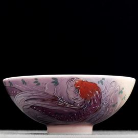 Пиала 110мл "Рыба", фарфор из Цзиндечжень (404800)-